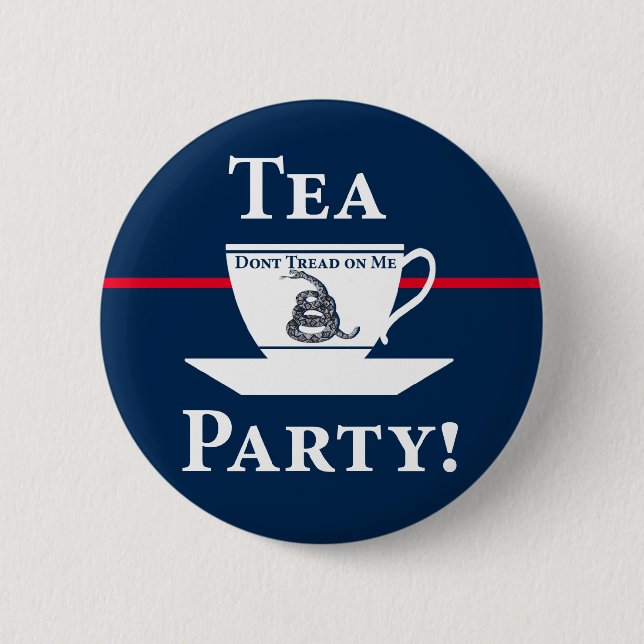 Tea Party! Pinback Button (Front)