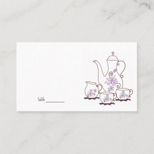 Tea Party Place Cards Business Card Templates
