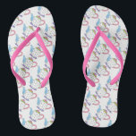 Tea Party Polka Dot Teapot Tea Pot Pastel Print Flip Flops<br><div class="desc">Flip flops feature an original marker illustration of a polka dot tea pot. Perfect for a tea party!</div>