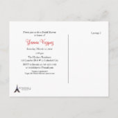 Tea Party, Post Card Invitations, Red Flowers (Back)