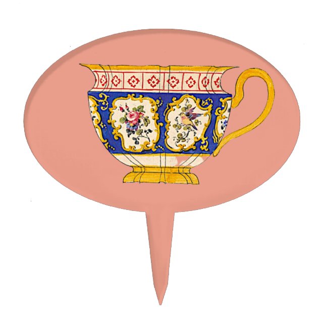 TEA PARTY ~ Pretty Elegant ~ Cake Topper (Front)