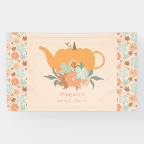 Tea Party Pumpkin Bridal Shower Banner