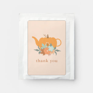 Tea Party Pumpkin Bridal Shower Thank You  Bag Drink Mix