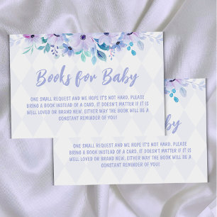 Tea Party Purple Watercolor Baby Shower Enclosure Card