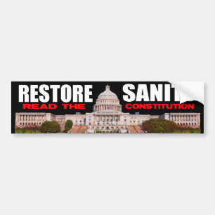 Tea Party - Restore Sanity Bumper Sticker