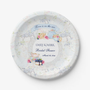 Tea Party Roses Teacups Teapot Paper Plates