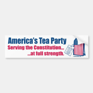 Tea Party Serving the Constitution Bumper Sticker