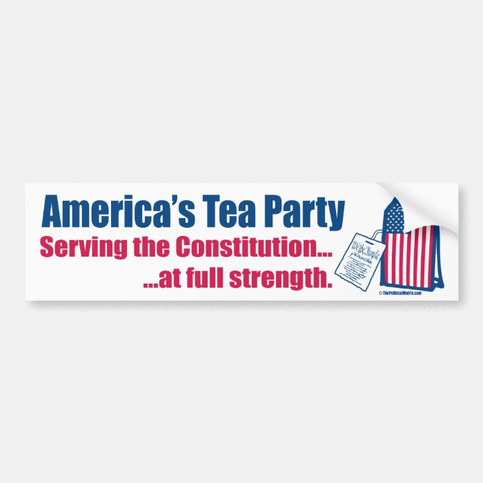 Tea Party Serving the Constitution Bumper Sticker