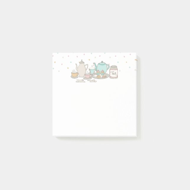 Tea Party Set High Tea Notes Pad (Front)