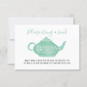 Tea Party Shabby Chic Baby Shower | Bring A Book Invitation (Front)