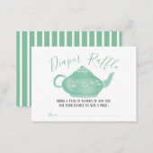 Tea Party Shabby Chic Baby Shower | Diaper Raffle Enclosure Card (Front/Back)