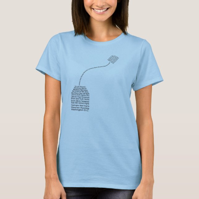 Tea Party - States Tea Bag Shirt - Womens (Front)