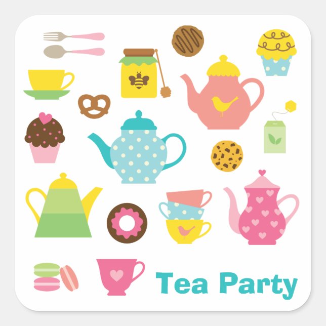 Tea Party Sticker (Front)