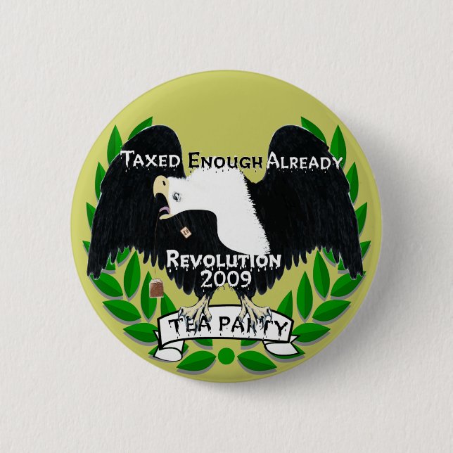 TEA Party Supplies Pinback Button (Front)