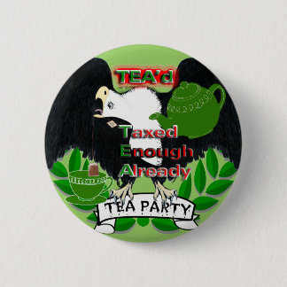 TEA Party Supplies Pinback Button