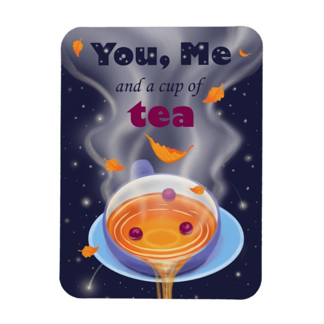 Tea Party Tea Cup Tea Time Magnet (Vertical)