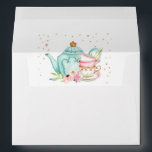 Tea Party Tea Pot Pink Gold Floral Par-tea Girl Envelope<br><div class="desc">★ Tea Party Theme envelope, a great addition to your perfect party! ★ Easily PERSONALIZE this design with your details via the "CUSTOMIZE" button! ★ If you need coordinating MATCHING ITEMS, please check our matching collection or shop. Do you have any questions about our designs or if you can't find...</div>