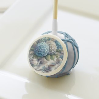 Tea Party Teapot Blue Floral Cake Pop