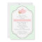Tea party teapot, chevron pink mint bridal shower