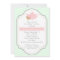 Tea party teapot, chevron pink mint bridal shower
