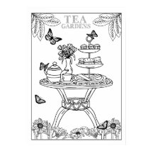 Tea Party Teatime English Garden DIY Coloring