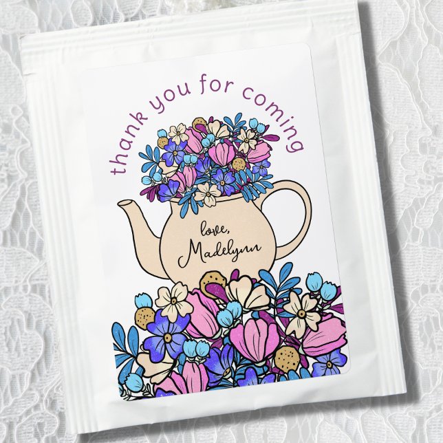 Tea Party Thank You Favor Bag Drink Mix (Creator Uploaded)