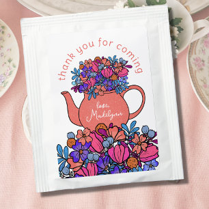 Tea Party Thank You Favor Bag Drink Mix