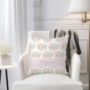 Tea Party Throw Pillow