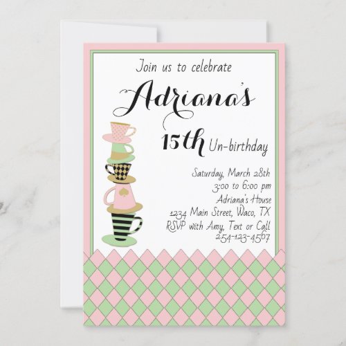 Tea Party Un_birthday Invitation