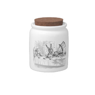 Tea Party Vintage Alice in Wonderland Candy Jar