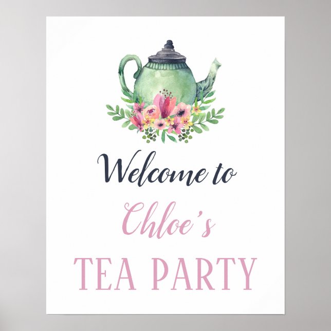 Tea Party Welcome Poster (Front)