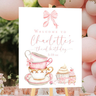 Tea party welcome sign, Tea for Two, Tea for three Foam Board
