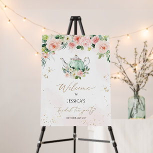 Tea Party Welcome Sign Template, Printable Bridal