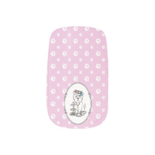 Tea Party Westie Dog West Highland White Terrier Minx Nail Art