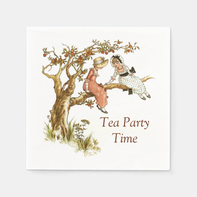 Tea Party with Kate Greenaway illustration Napkins (Front)