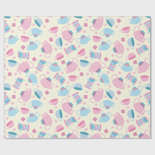 Tea Party Wrapping Paper Zazzle