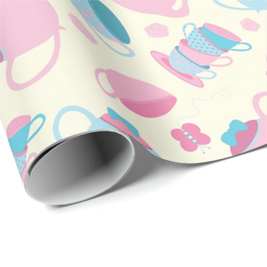 Tea Party Wrapping Paper Zazzle