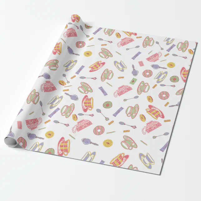 Tea Party Wrapping Paper Zazzle