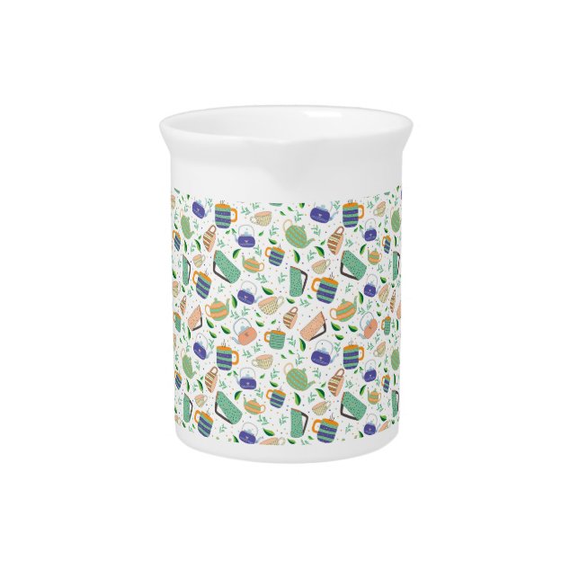 tea pattern beverage pitcher (Front)
