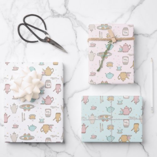 Tea Pattern Set Gift Wrapping Paper