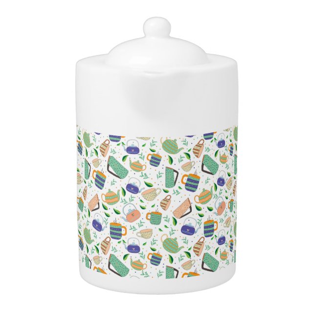 tea pattern teapot (Front)