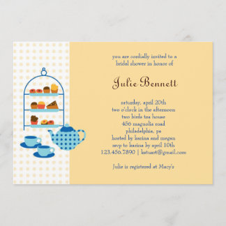 Tea Pot and Pastries Bridal Shower Invitation