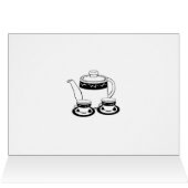 Tea Pot and Tea Cups For Hot Tea Month Cards (Inside Horizontal (Top))