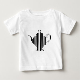 TEA POT BAR CODE Teapot Barcode Pattern Design Baby T-Shirt