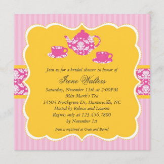 Tea Pot Bridal Shower Invitation