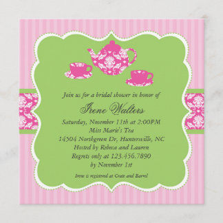 Tea Pot Bridal Shower Invitation