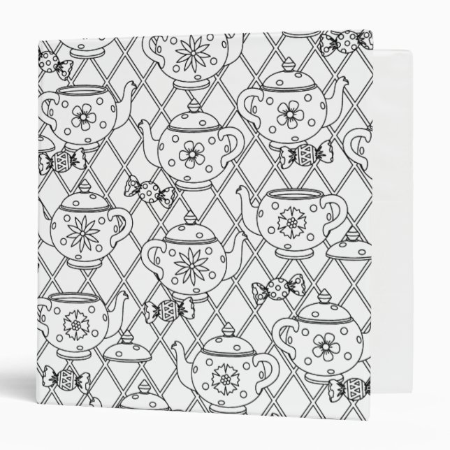 Tea Pot Doodle Binder (Front/Inside)