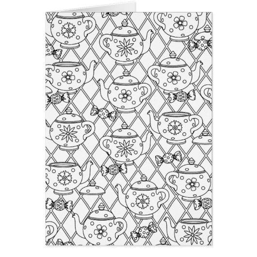 Tea Pot Doodle Cards (Front)