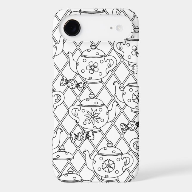 Tea Pot Doodle Case-Mate iPhone Case (Back)