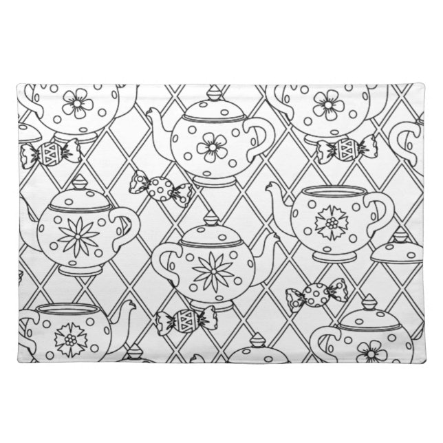 Tea Pot Doodle Placemat (Front)